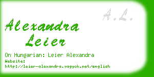 alexandra leier business card